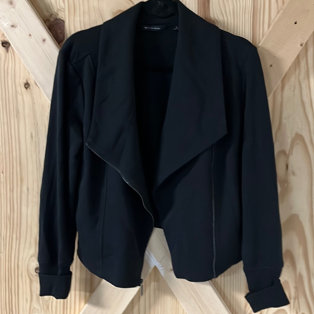 H by Halston black moto jacket